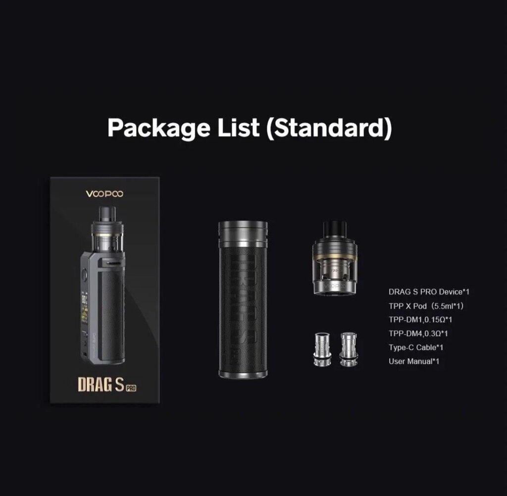 Drag S Pro Kit | 3000mAh 80W package