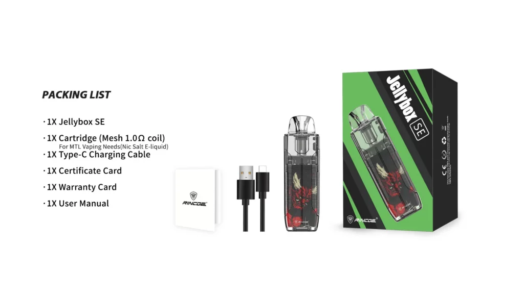 Jellybox SE Pod System Kit | 500mAh 13W package