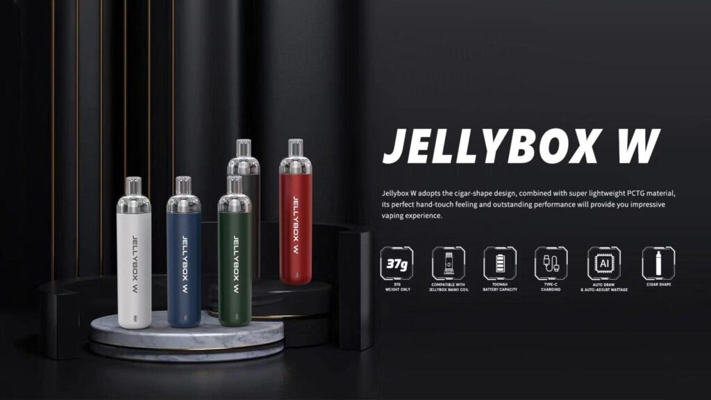 Jellybox W Pod System Kit | 700mAh 15W tail