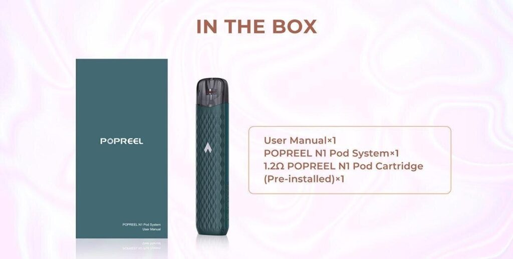Popreel N1 Pod System Kit | 520mAh 10W package