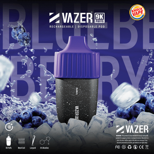 Vazer 9K 9000 Puffs - Blueberry