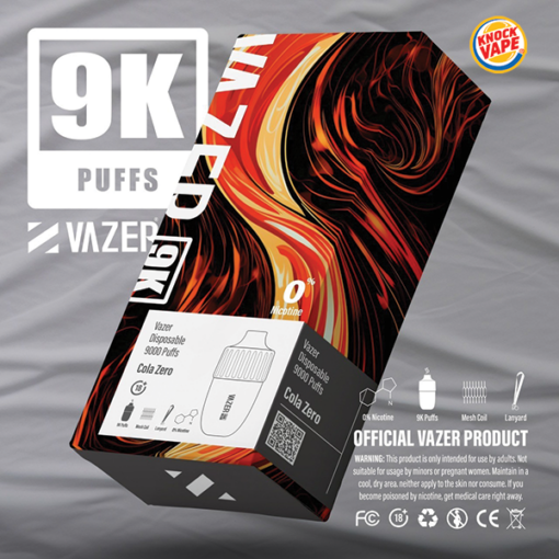 Vazer 9K 9000 Puffs - Cola Zero Nicotine 0%