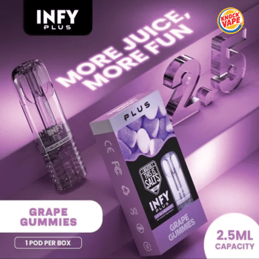 หัวพอต Infy plus 2.5 ml - Grape Gummies