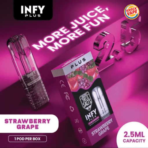 หัวพอต Infy plus 2.5 ml - Strawberry Grape