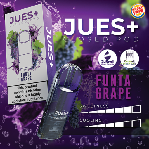 หัวพอต JUES Plus 2.5 ml - Funta Grape
