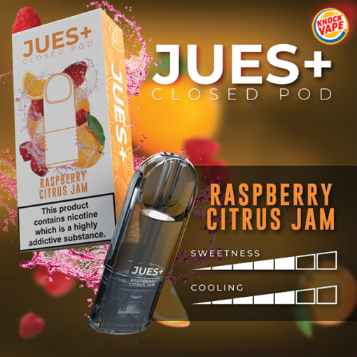 หัวพอต JUES Plus 2.5 ml - Raspberry Citrus Jam