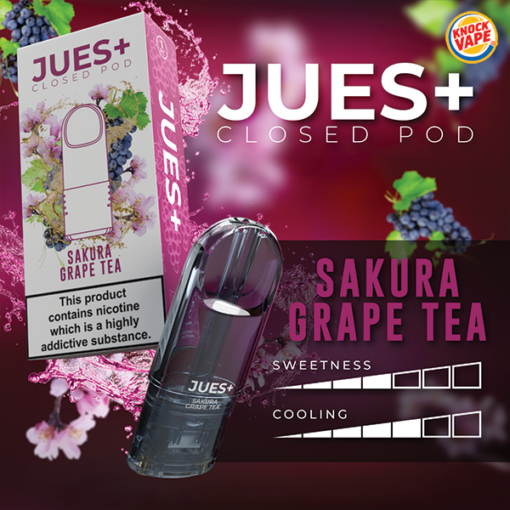 หัวพอต JUES Plus 2.5 ml - Sakura Grape Tea